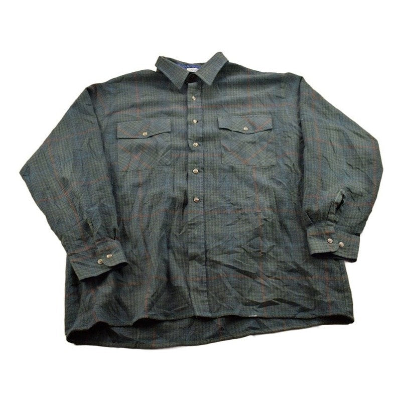 Vintage 1990s Bay Area Traders Plaid Flannel Button Up Shirt Men's XL from propervintagecanada