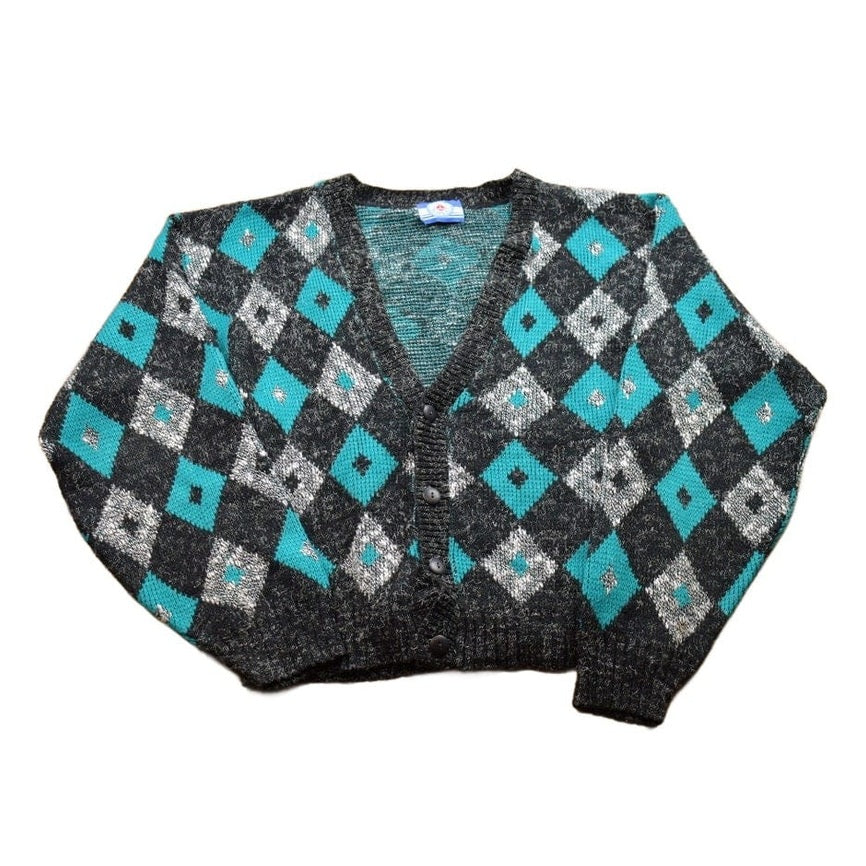 Vintage 1990s Bay Waters Knitted Cardigan Sweater Men's Small from propervintagecanada