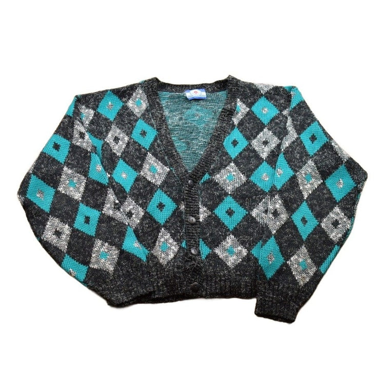 Vintage 1990s Bay Waters Knitted Cardigan Sweater Men's Small from propervintagecanada