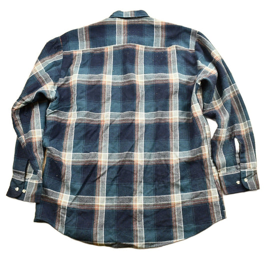Vintage 1990s Bay Waters Plaid Button Up Shirt Men's 2XL from propervintagecanada