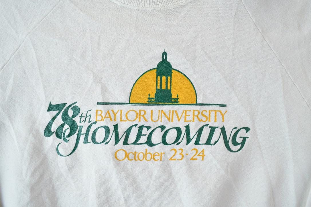 Vintage 1990s Baylor University 78th Homecoming Collegiate Crew Neck Men's Large from propervintagecanada