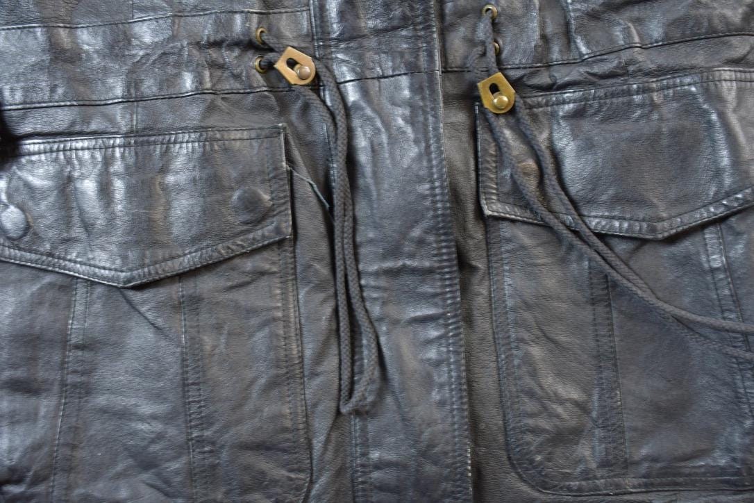 Vintage 1990s BB Dakota Genuine Leather Western Jacket Men's Medium from propervintagecanada
