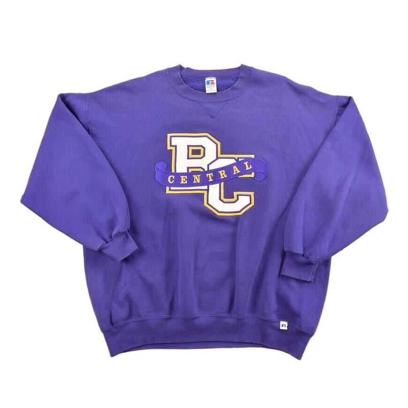 Vintage 1990s BC Central Colligate Athletic Russell Crewneck Sweatshirt Men's 2XL from propervintagecanada