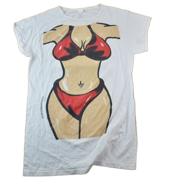 Vintage 1990s Beach Babe Souvenir Single Stitch Graphic Print T-Shirt Men's XL from propervintagecanada