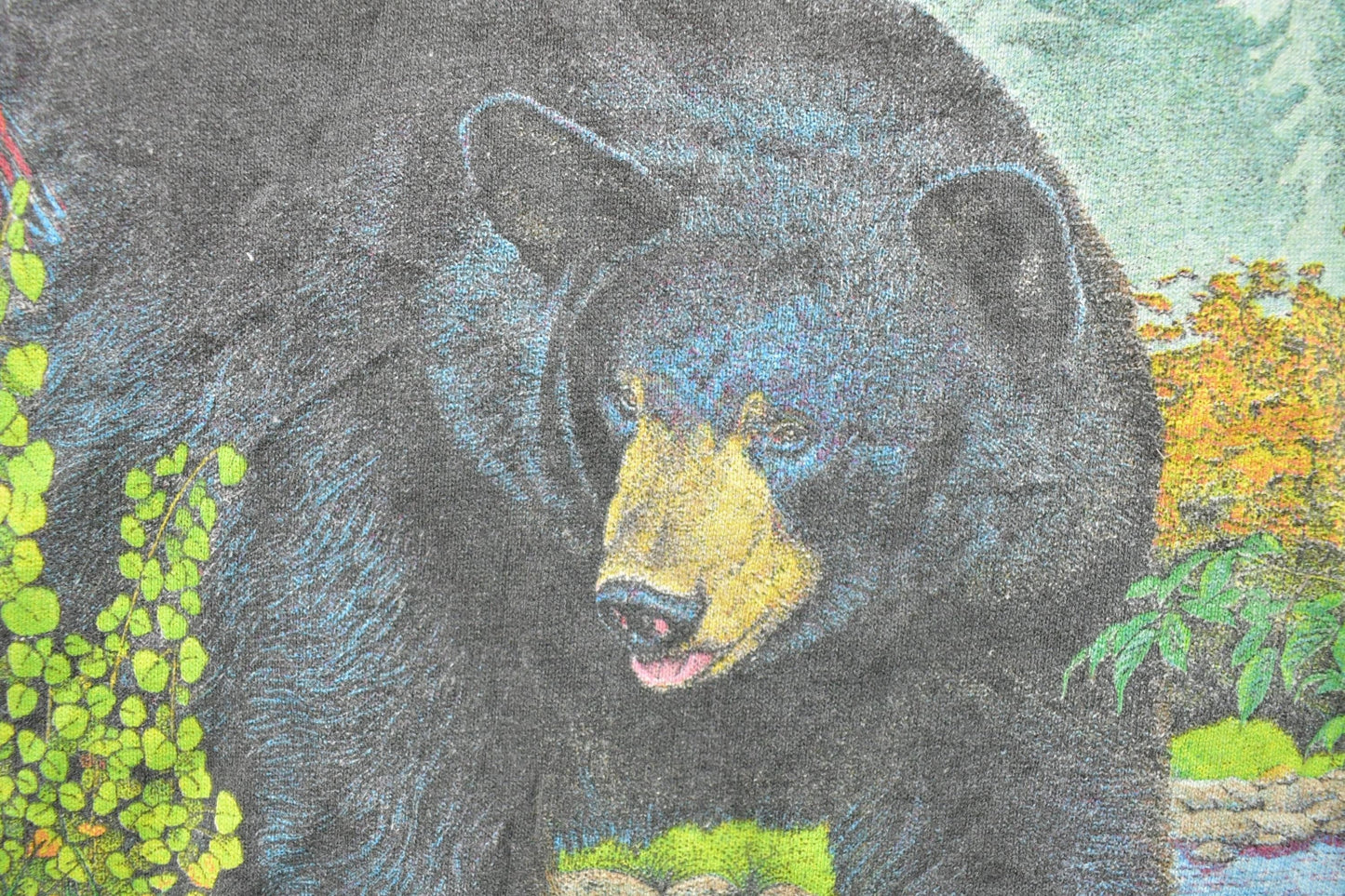 Vintage 1990s Bear And Bluejay Theme Habitat Graphic T-Shirt Men's L from propervintagecanada