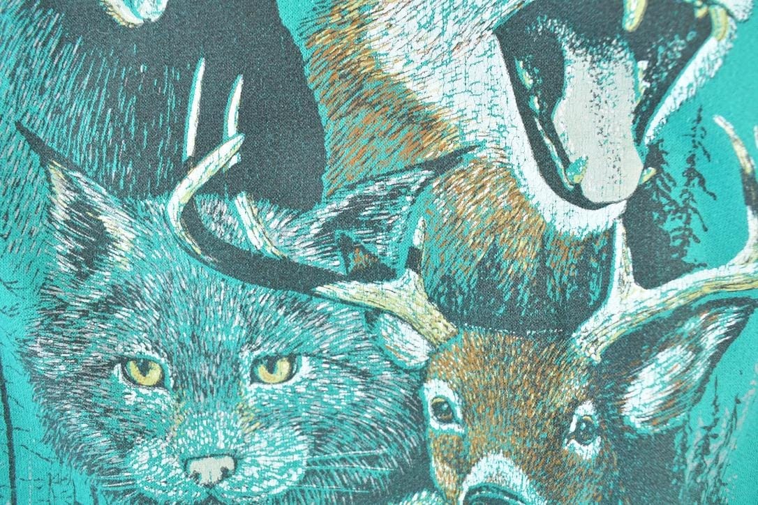 Vintage 1990s Bear Bobcat Outdoorsman Crewneck Sweatshirt Men's Large from propervintagecanada