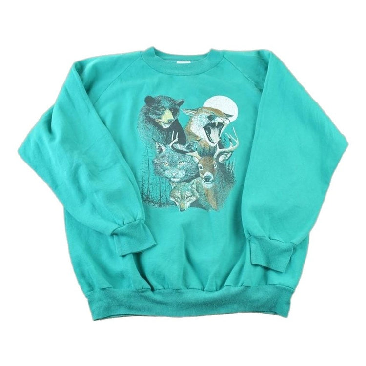 Vintage 1990s Bear Bobcat Outdoorsman Crewneck Sweatshirt Men's Large from propervintagecanada