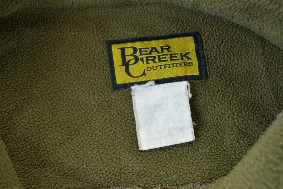 Vintage 1990s Bear Creek Camo Fleece Outdoorsman Sweater Men's XL from propervintagecanada