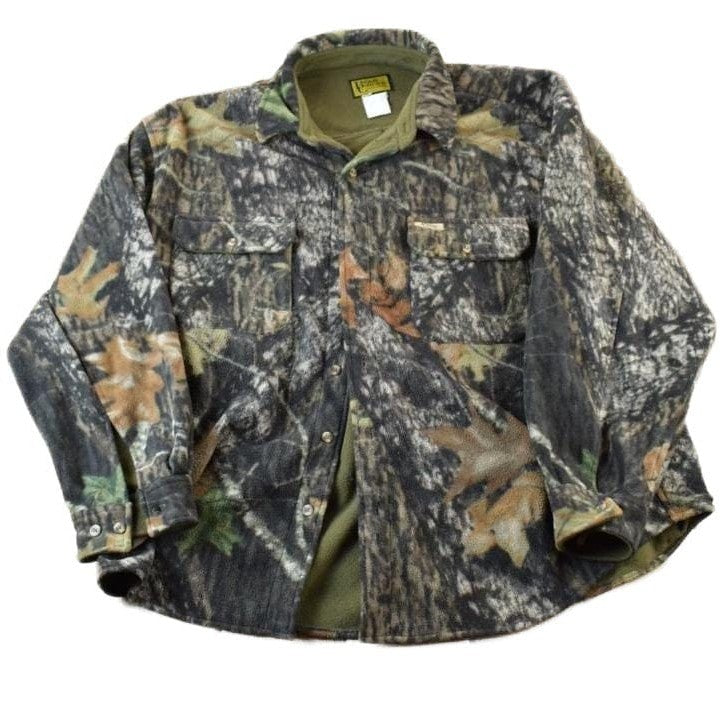 Vintage 1990s Bear Creek Camo Fleece Outdoorsman Sweater Men's XL from propervintagecanada