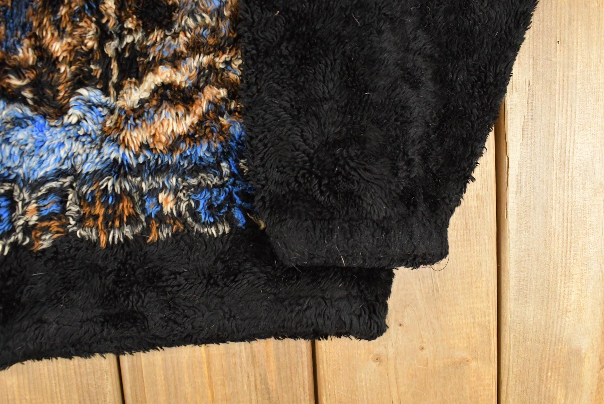 Vintage 1990s Bear Ridge Winter Wolf Theme Full Zip Fleece Sweater Jacket Men's XL from propervintagecanada