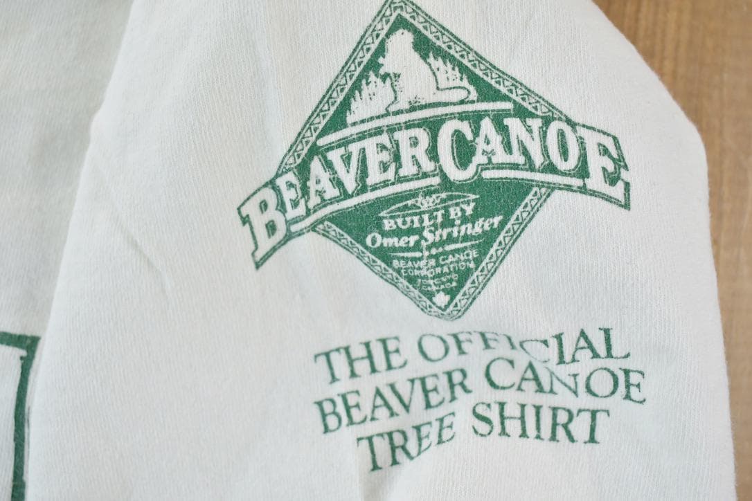 Vintage 1990s Beaver Canoe Trees Are For Living Graphic T-Shirt Men's Large from propervintagecanada