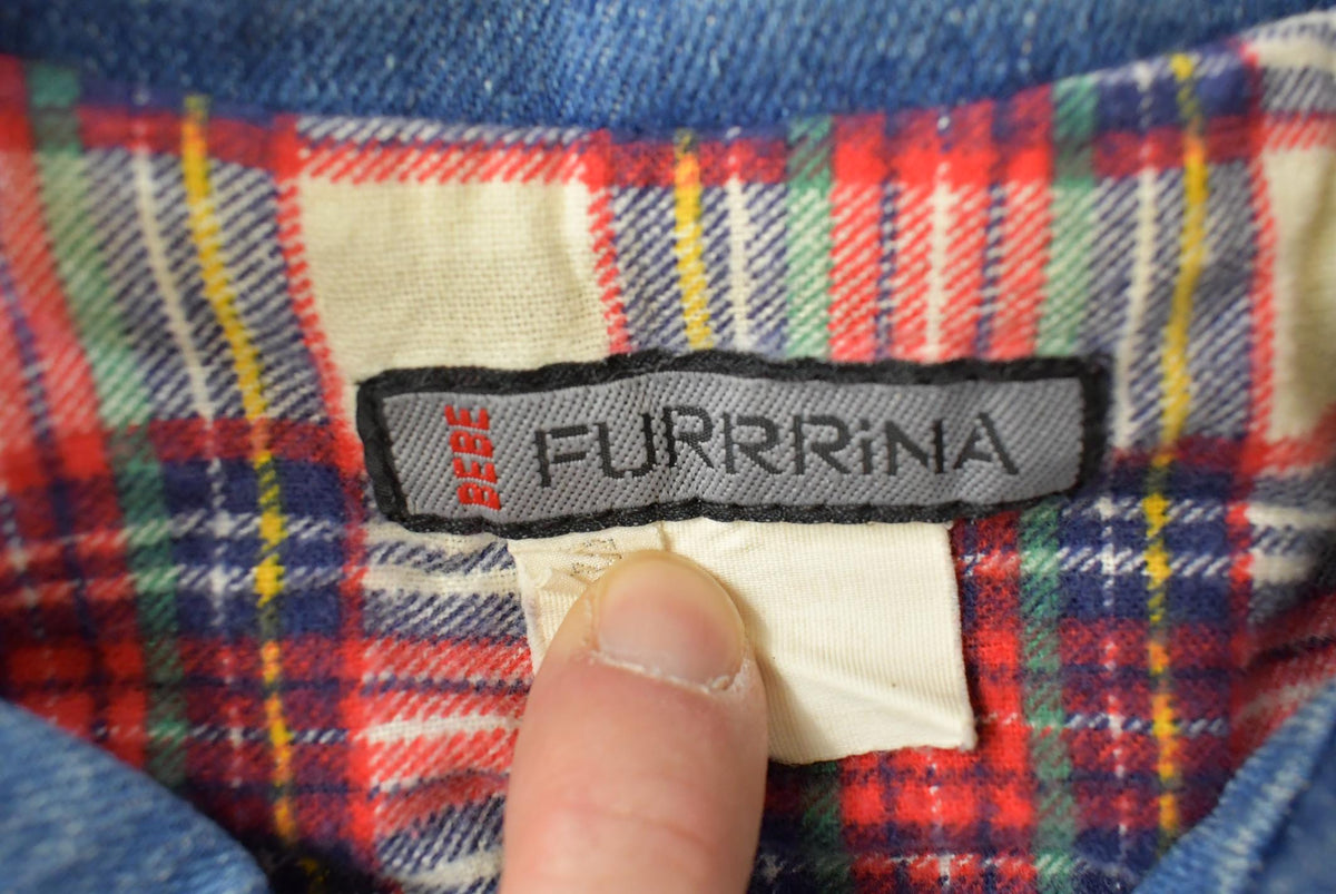 Vintage 1990s Bebe Furrrina Denim Jean Jacket Men's M from propervintagecanada