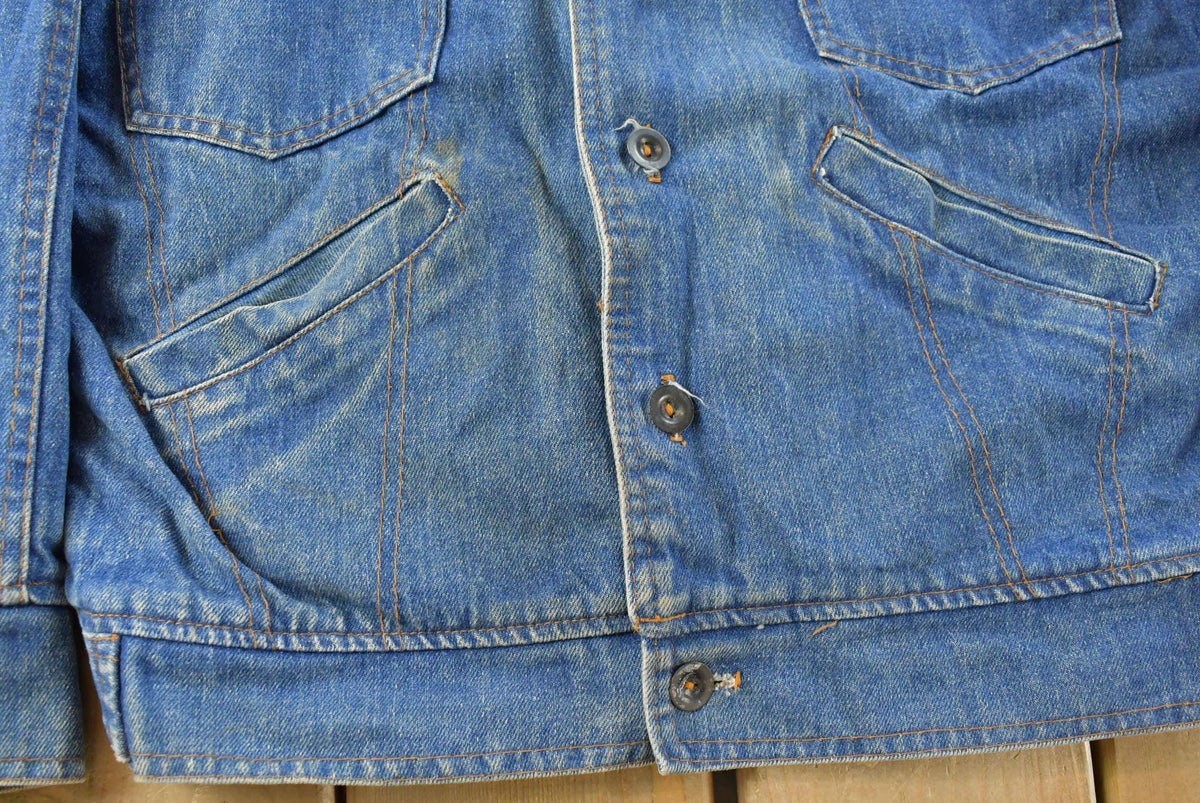 Vintage 1990s Bebe Furrrina Denim Jean Jacket Men's M from propervintagecanada