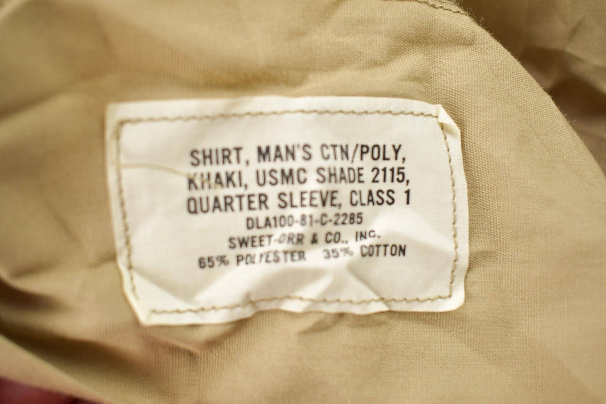 Vintage 1990s Beige Blank Military Button Up Shirt Men's XS from propervintagecanada