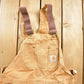 Vintage 1990s Beige Carhartt Double Knee Canvas Overalls Men's 34 x 30 from propervintagecanada