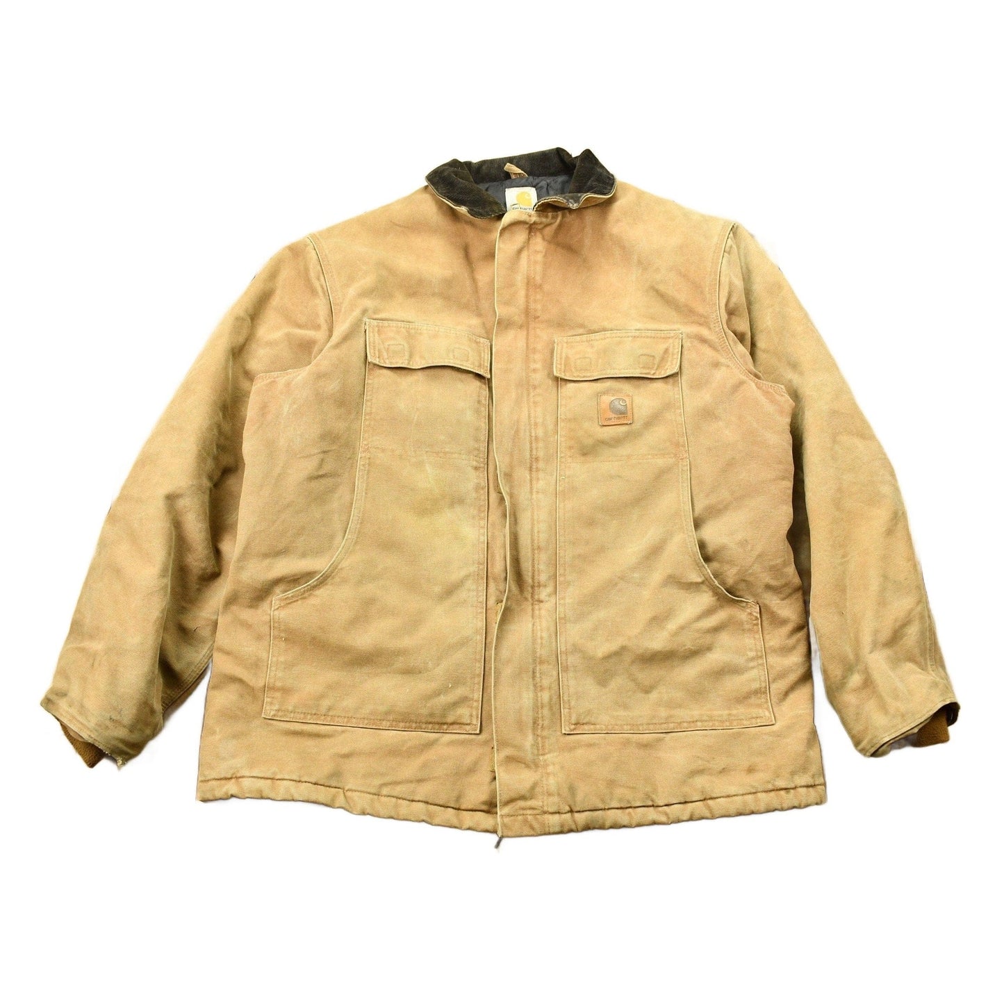 Vintage 1990s Beige Carhartt Work Jacket Men's 2XL from propervintagecanada