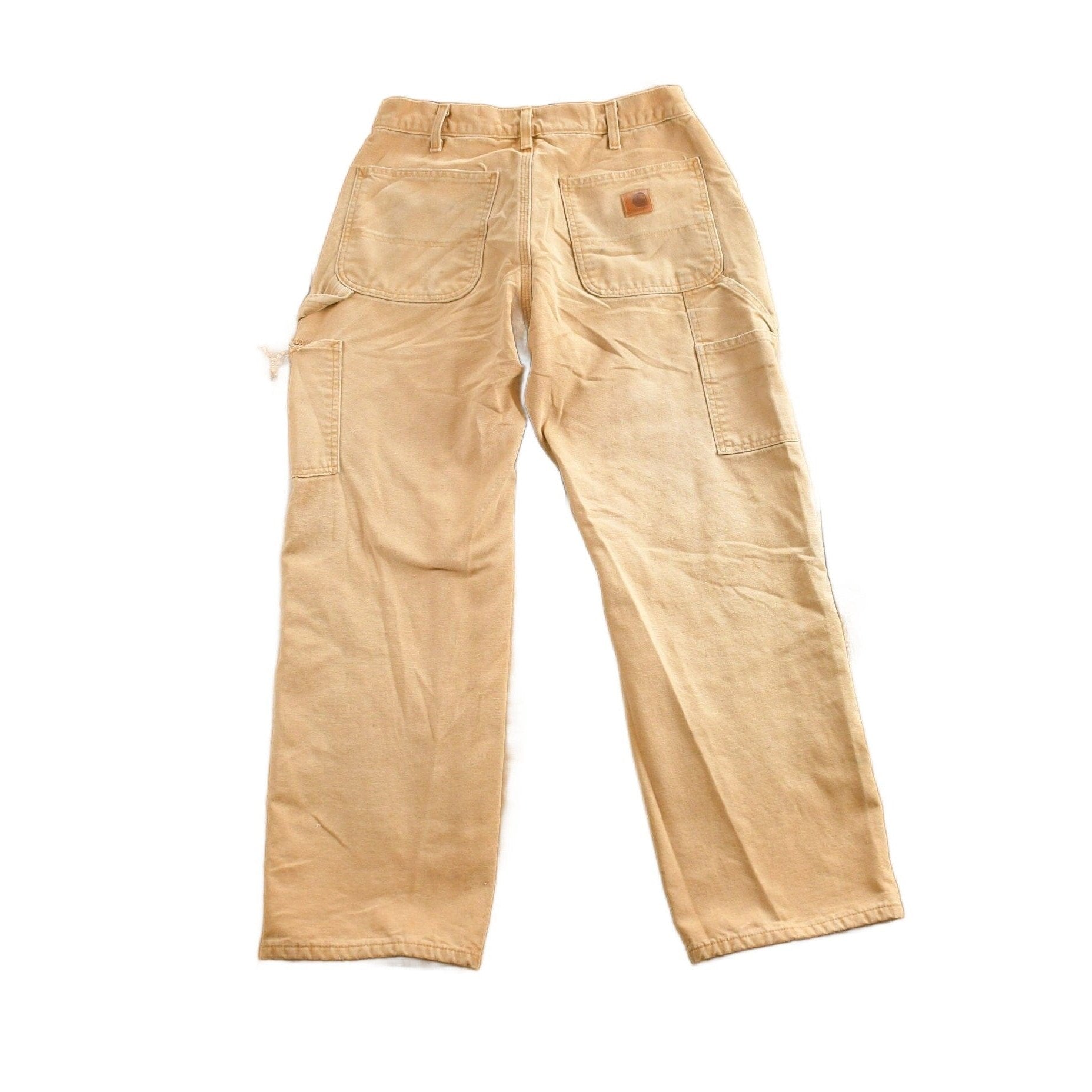 Vintage 1990s Beige Carhartt Work Pants Men's 32 x 30 from propervintagecanada