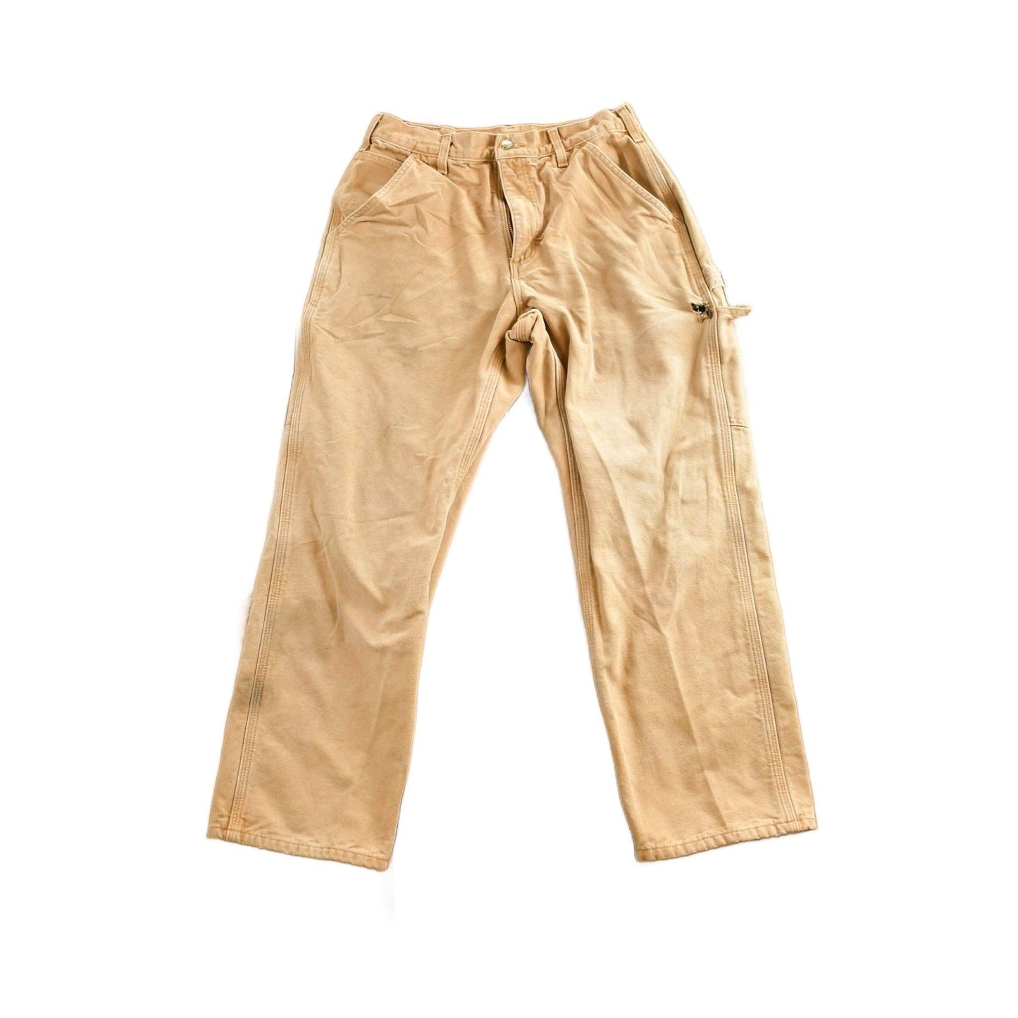 Vintage 1990s Beige Carhartt Work Pants Men's 32 x 30 from propervintagecanada