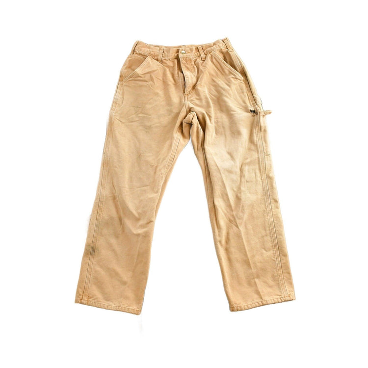 Vintage 1990s Beige Carhartt Work Pants Men's 32 x 30 from propervintagecanada