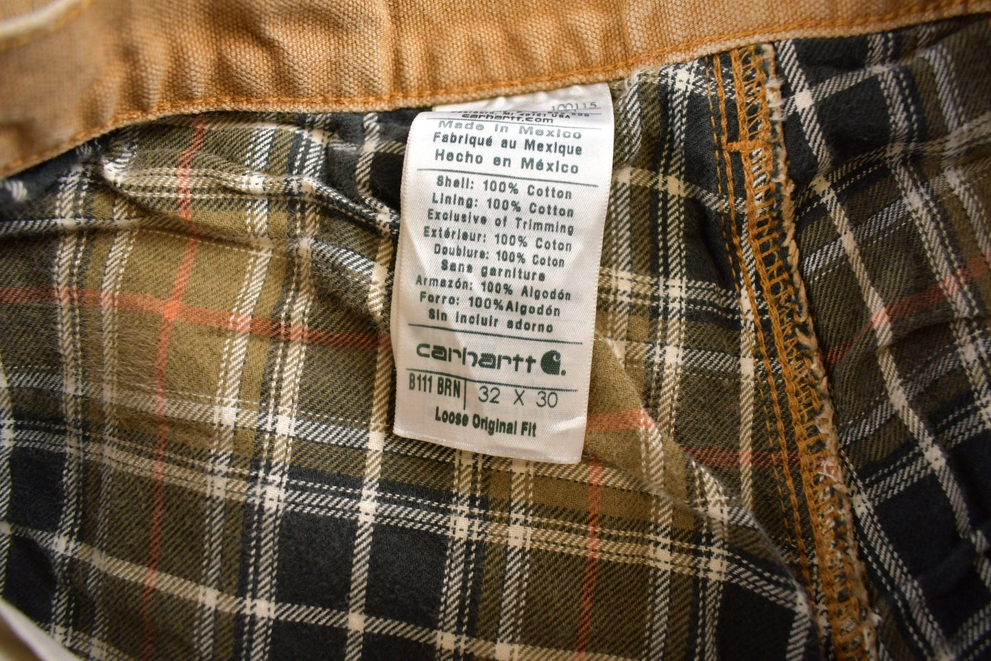 Vintage 1990s Beige Carhartt Work Pants Men's 32 x 30 from propervintagecanada