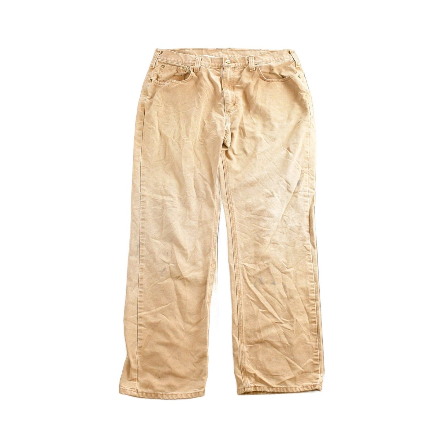 Vintage 1990s Beige Carhartt Work Pants Men's 38 x 32 from propervintagecanada