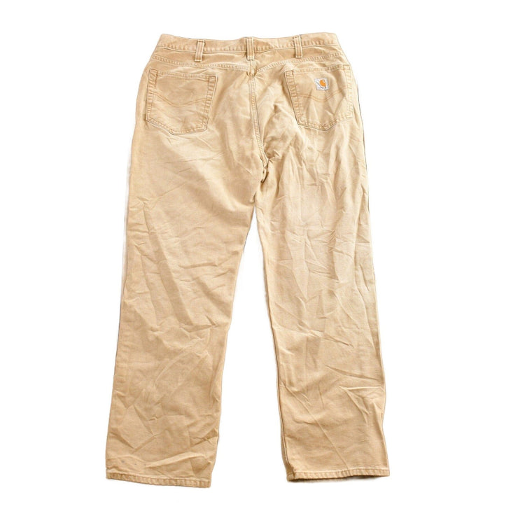 Vintage 1990s Beige Carhartt Work Pants Men's 38 x 32 from propervintagecanada
