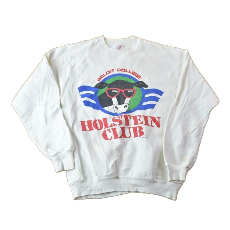 Vintage 1990s Beloit College Holstein Club Cow Collegiate Crewneck Men's Large from propervintagecanada