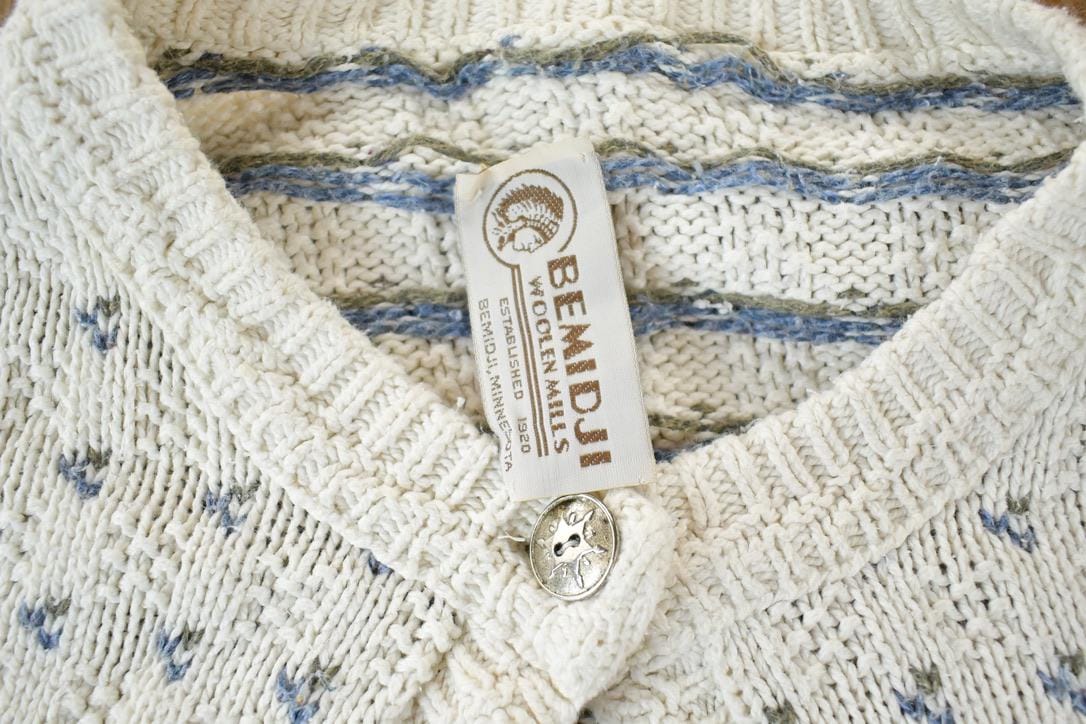 Vintage 1990s Bemidji 100% Wool Knit Button Up Sweater Women's XL from propervintagecanada