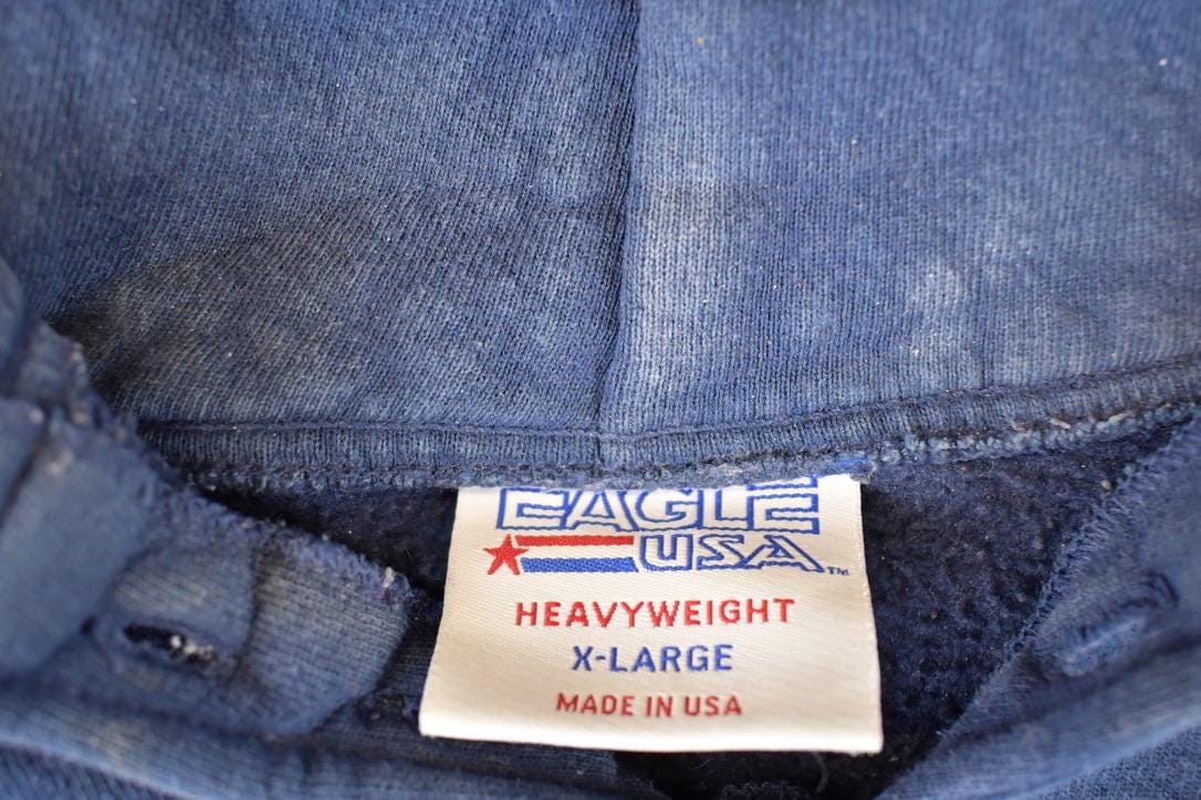 Vintage 1990s Bemidji Lumberjacks Heavyweight Embroidered Hoodie Sweatshirt Men's XL from propervintagecanada
