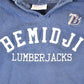 Vintage 1990s Bemidji Lumberjacks Heavyweight Embroidered Hoodie Sweatshirt Men's XL from propervintagecanada