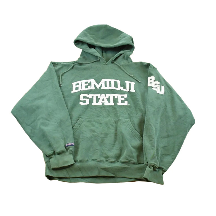 Vintage 1990s Bemidji State University Embroidered Collegiate Hoodie Sweatshirt Men's S from propervintagecanada