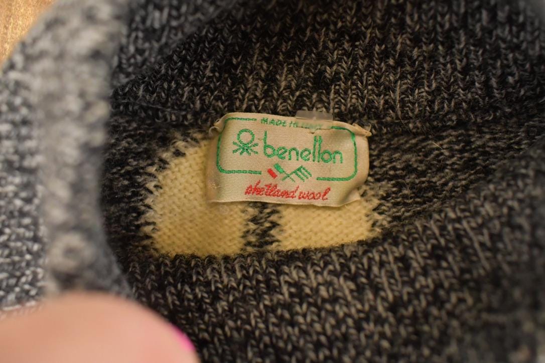 Vintage 1990s Benetton S Knit Sweater Women's L from propervintagecanada