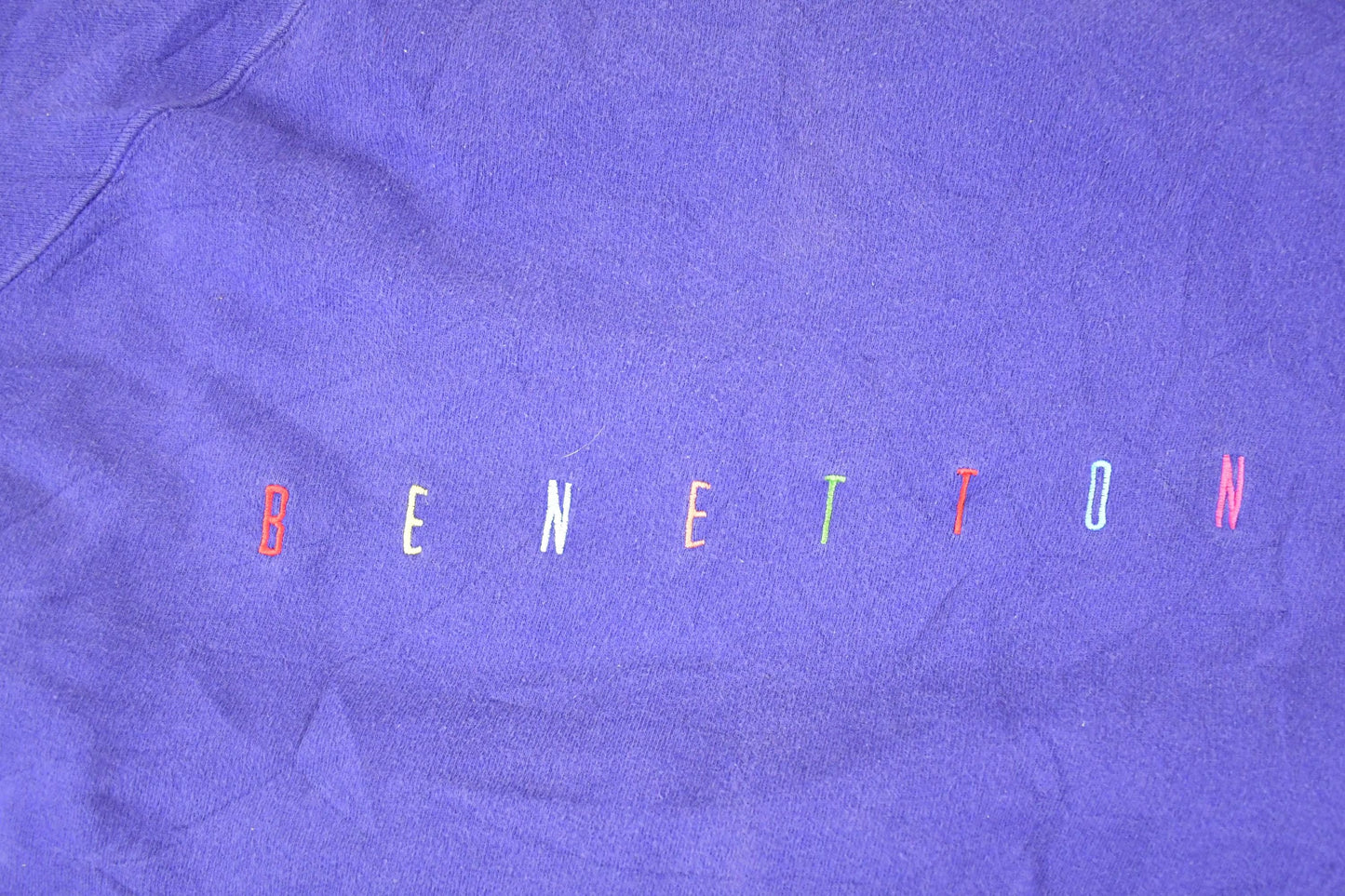 Vintage 1990s Benetton Souvenir Embroidered Text Crewneck Sweatshirt Women's L from propervintagecanada