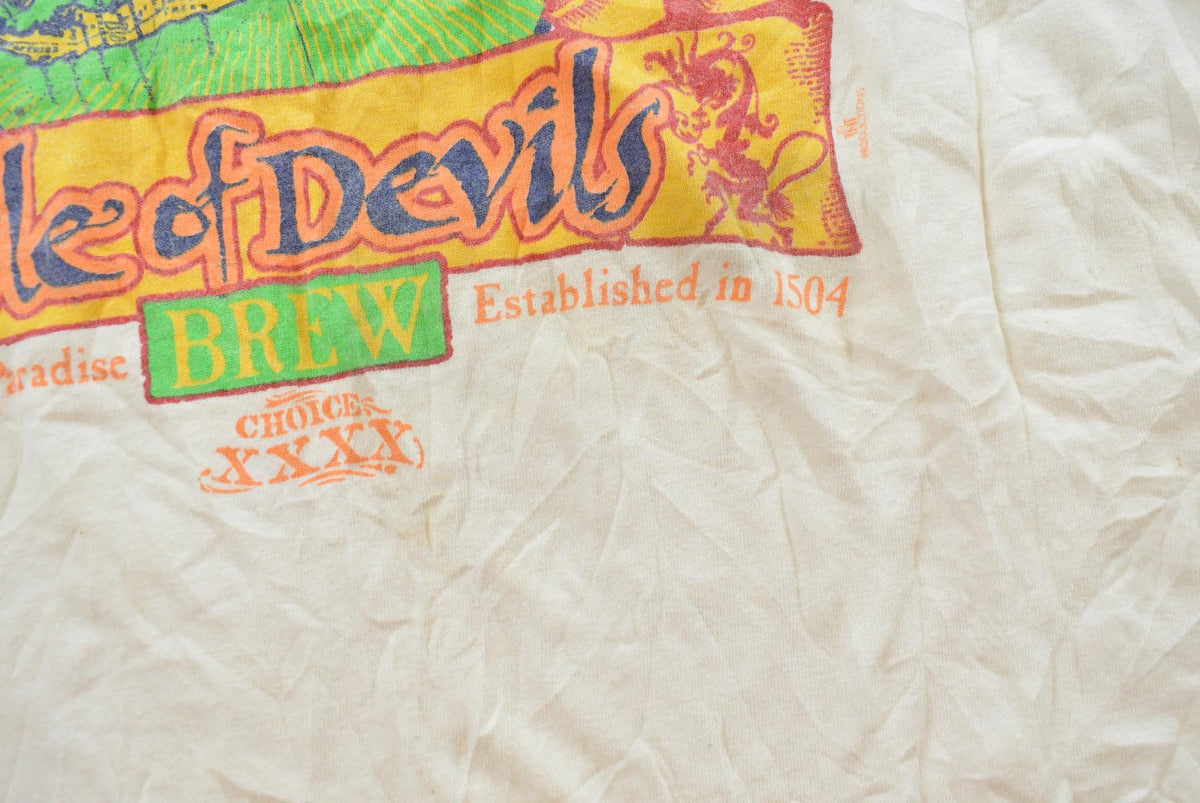 Vintage 1990s Bermuda Isle of Devils Beer Souvenir Graphic Travel T-Shirt Mens XL from propervintagecanada