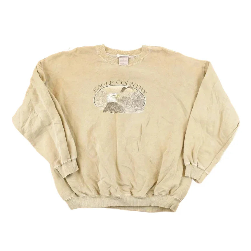 Vintage 1990s Bernie's Glen Eagle Country Graphic Print Crewneck Sweatshirt Men's L from propervintagecanada