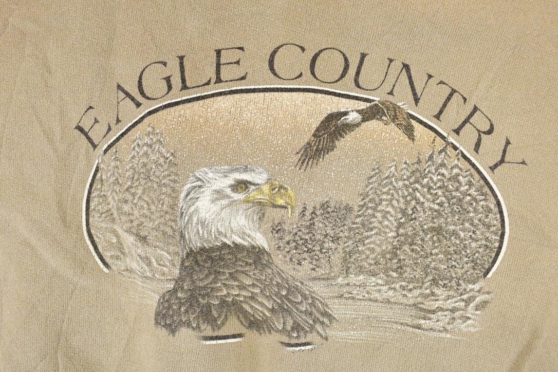 Vintage 1990s Bernie's Glen Eagle Country Graphic Print Crewneck Sweatshirt Men's L from propervintagecanada