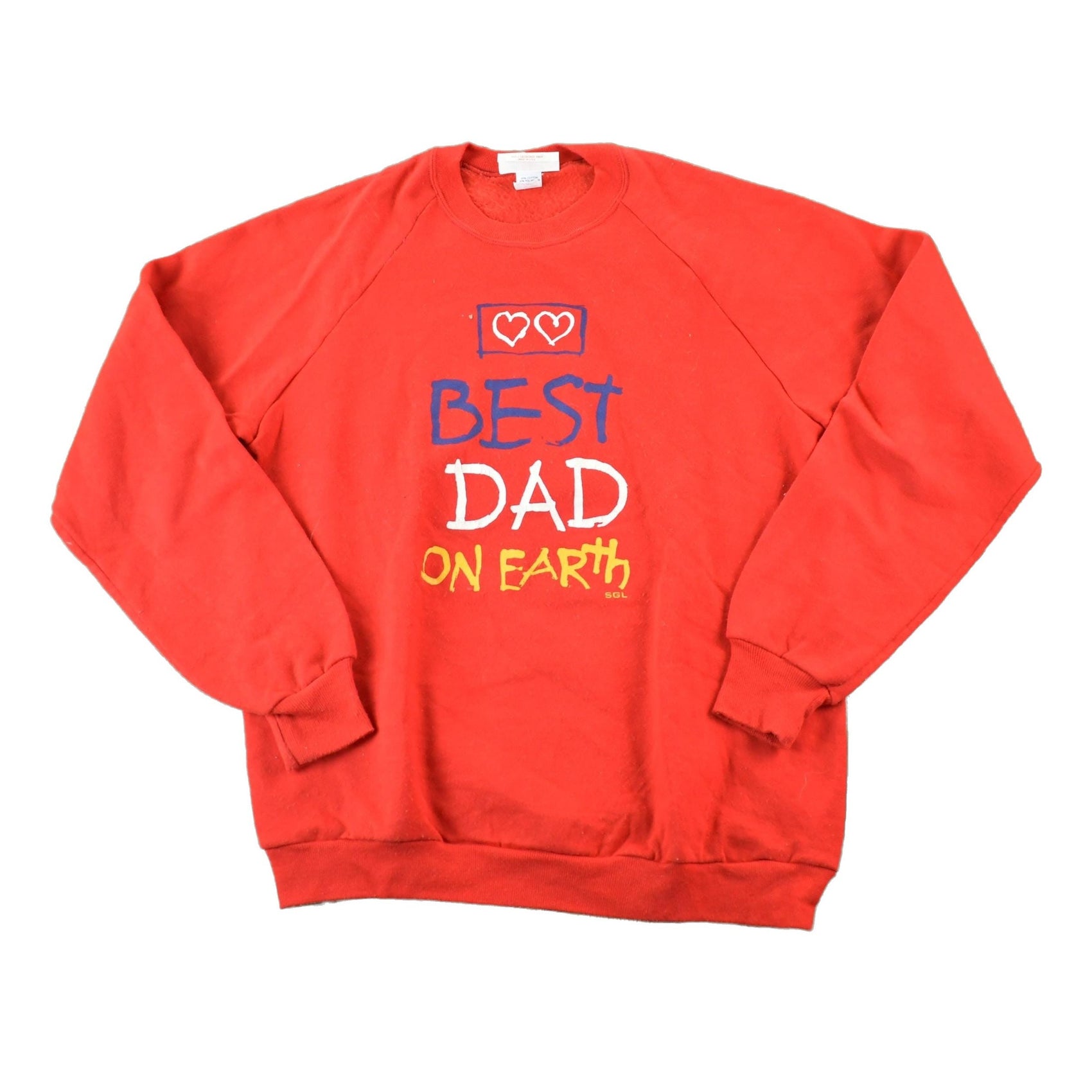 Vintage 1990s Best Dad On Earth Cute Crewneck Sweater Men's Large from propervintagecanada