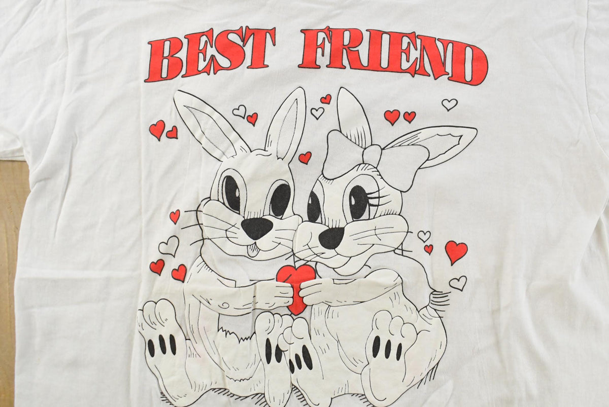 Vintage 1990s Best Friends Rabbits Bunny Graphic T-Shirt Men's L from propervintagecanada