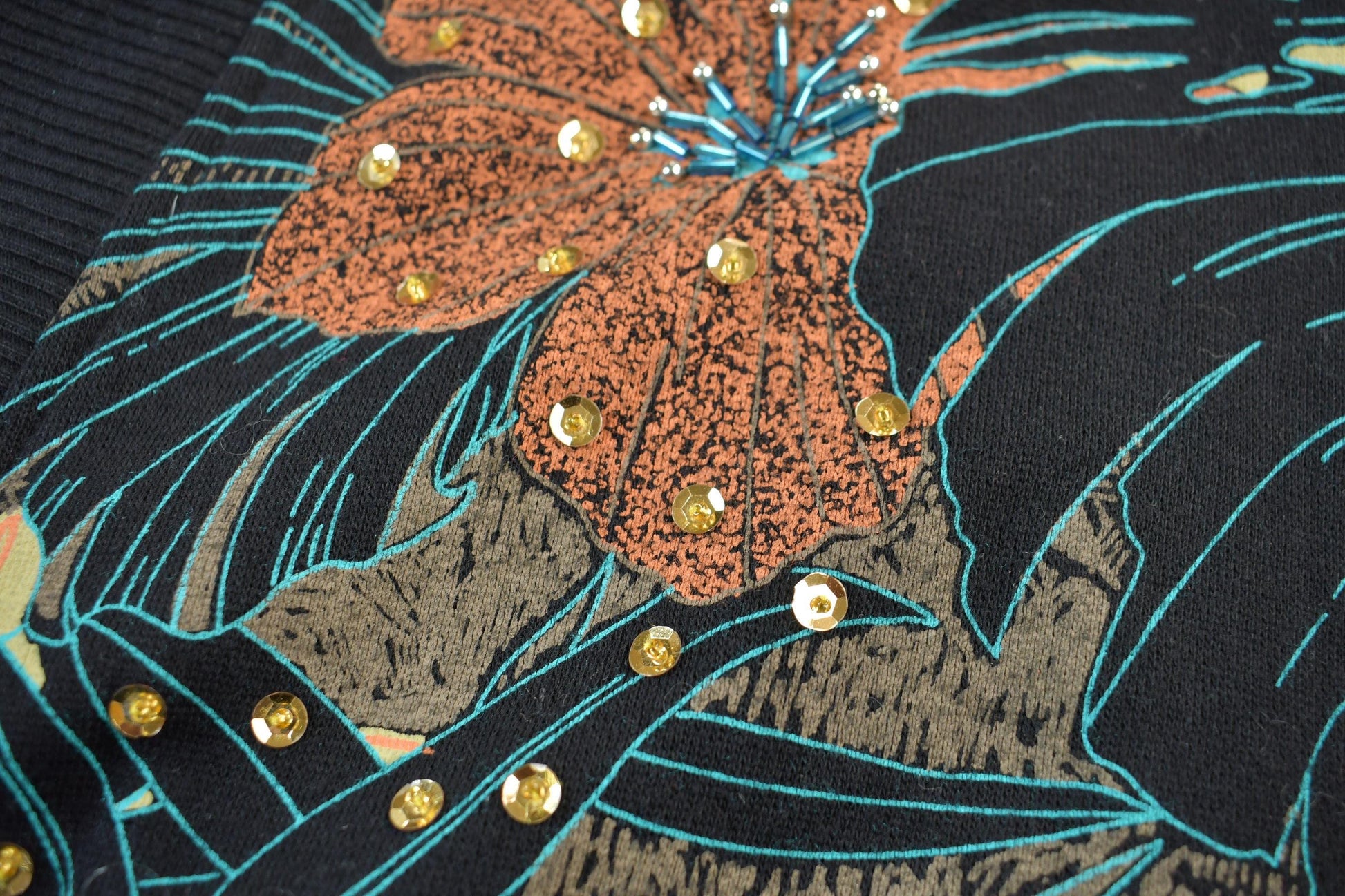 Vintage 1990s Betas Choice Back Splash Cardigan Sweater Men's Large from propervintagecanada