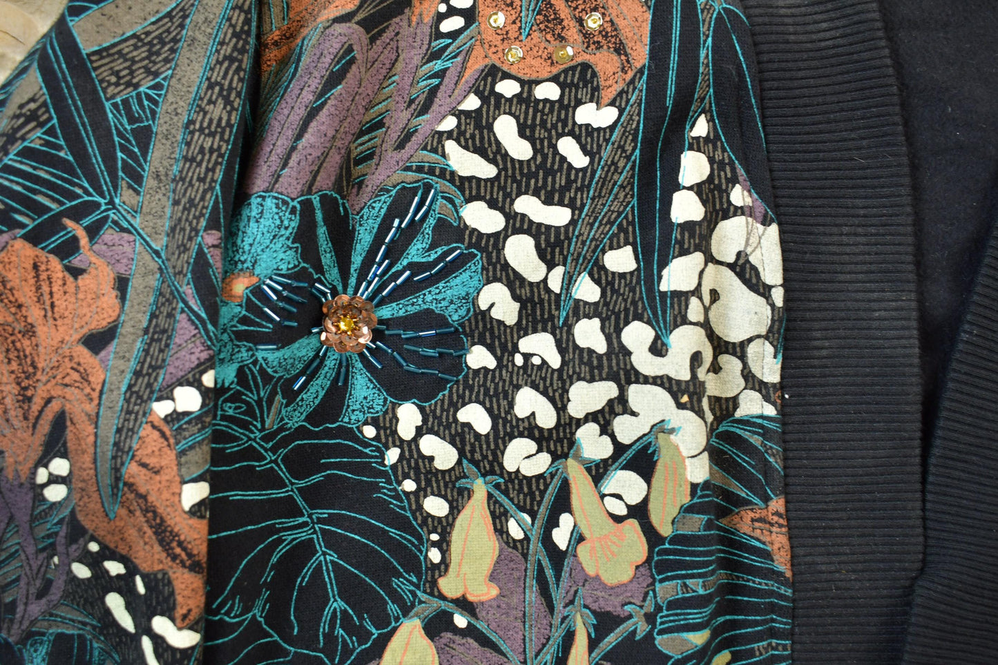 Vintage 1990s Betas Choice Back Splash Cardigan Sweater Men's Large from propervintagecanada