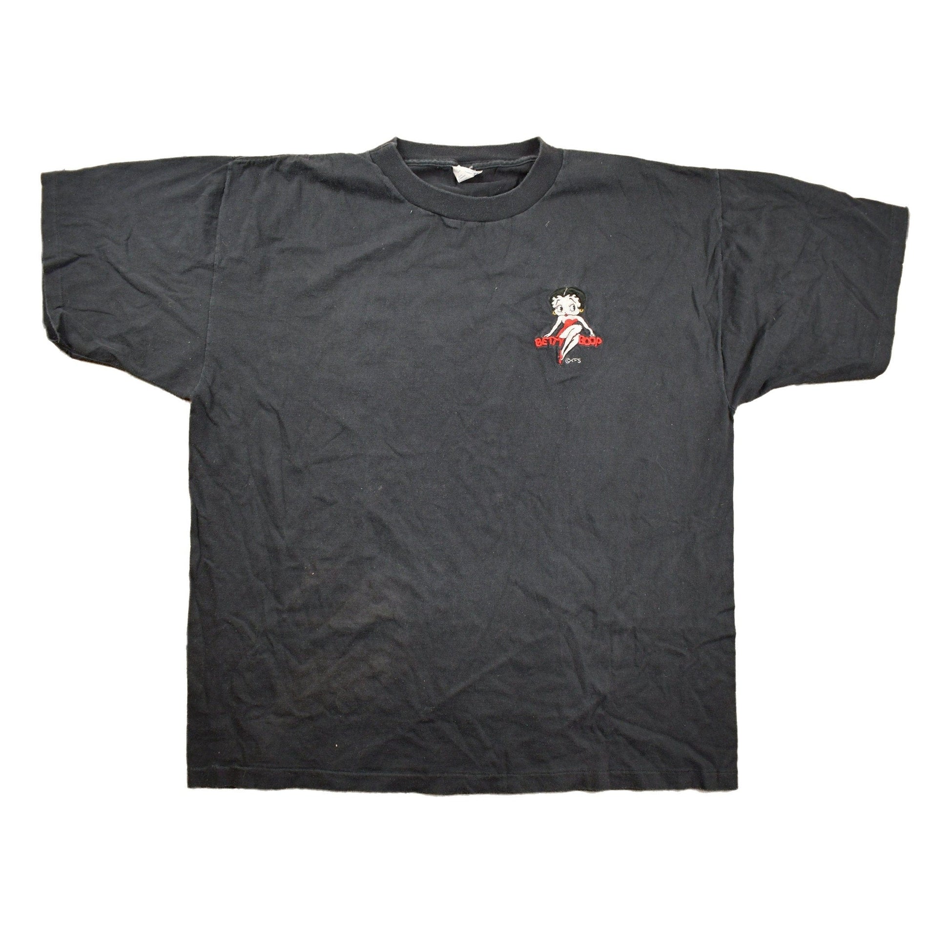 Vintage 1990s Betty Boop Embroidered Cartoon T-Shirt Men's XL from propervintagecanada