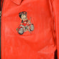 Vintage 1990s Betty Boop Leather Motorcycle Jacket Women's S from propervintagecanada