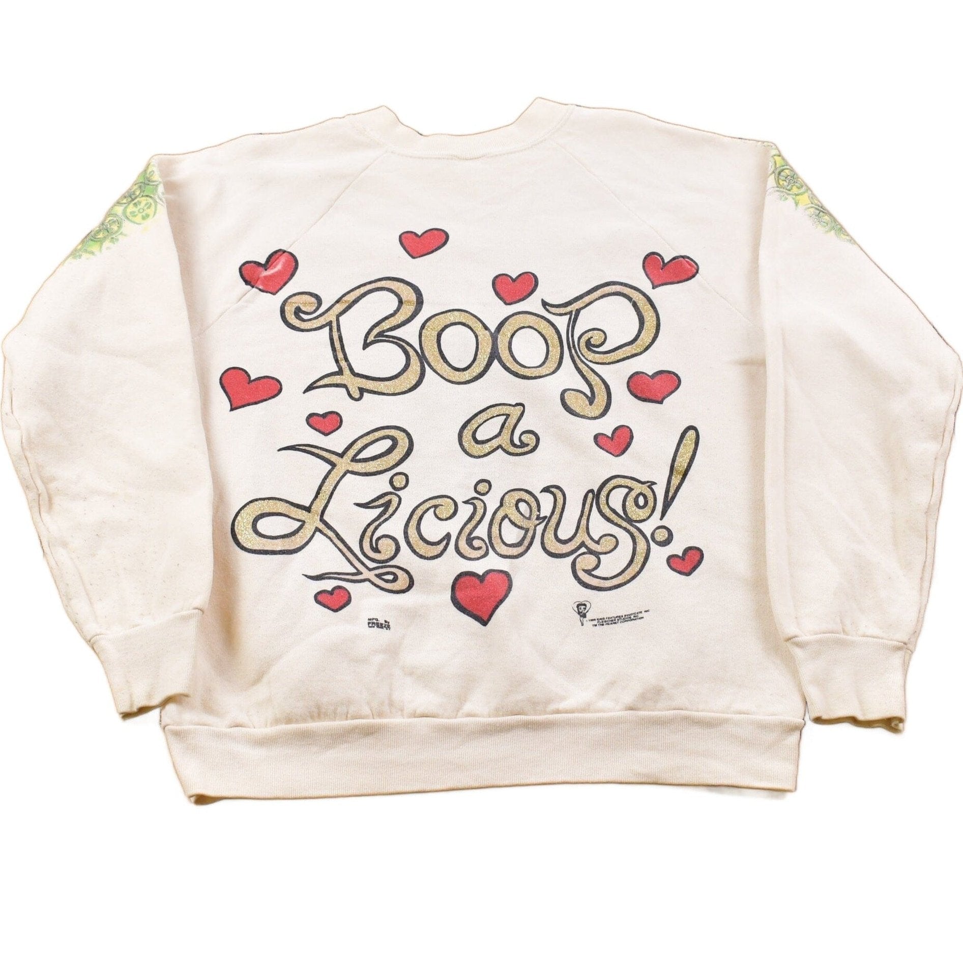 Vintage 1990s Betty Boop " You Go Girl" All Over Print Crewneck Sweatshirt Youth M from propervintagecanada
