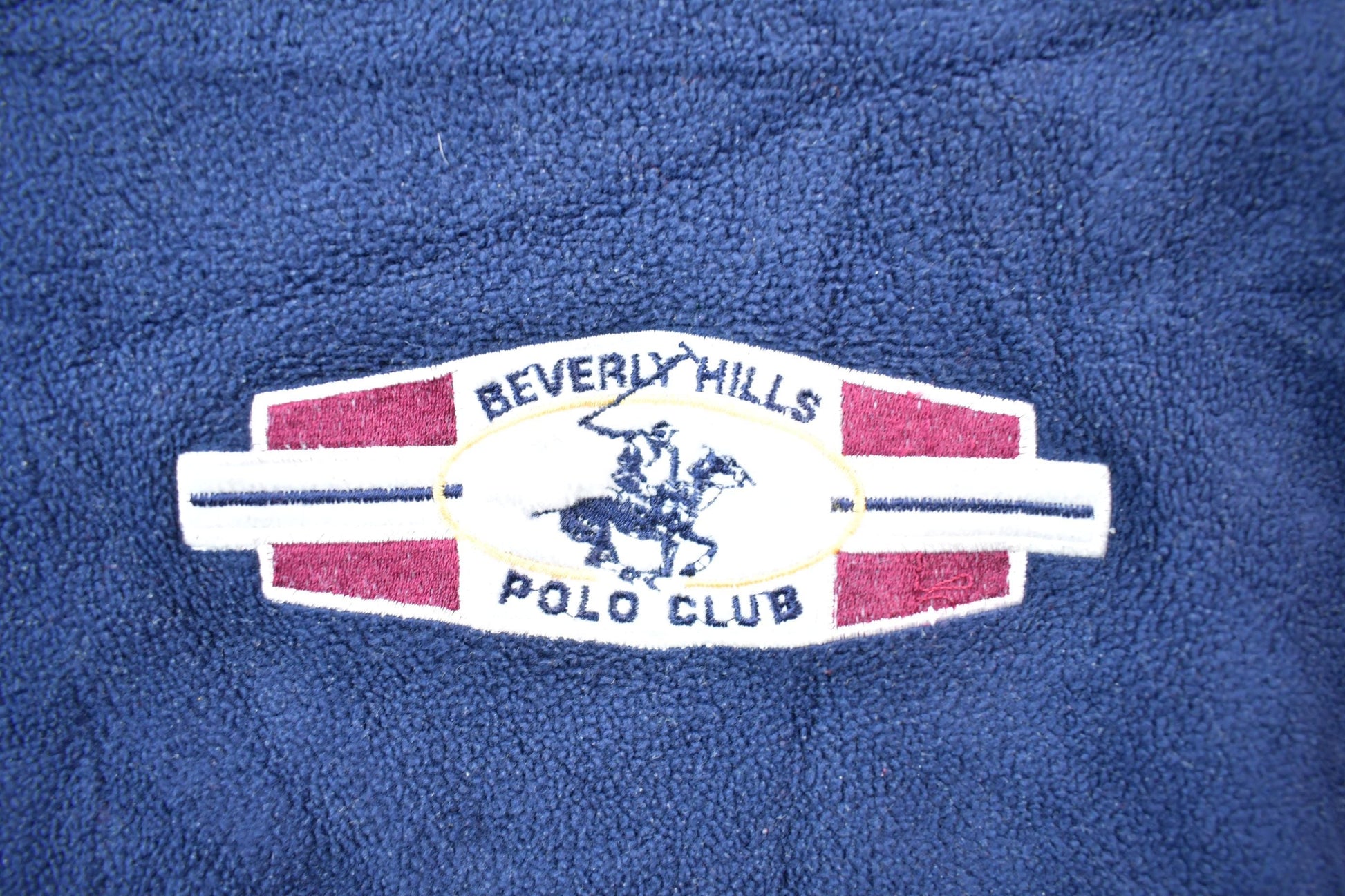 Vintage 1990s Beverly Hills Polo Club Fleece Sweater Men's Large from propervintagecanada