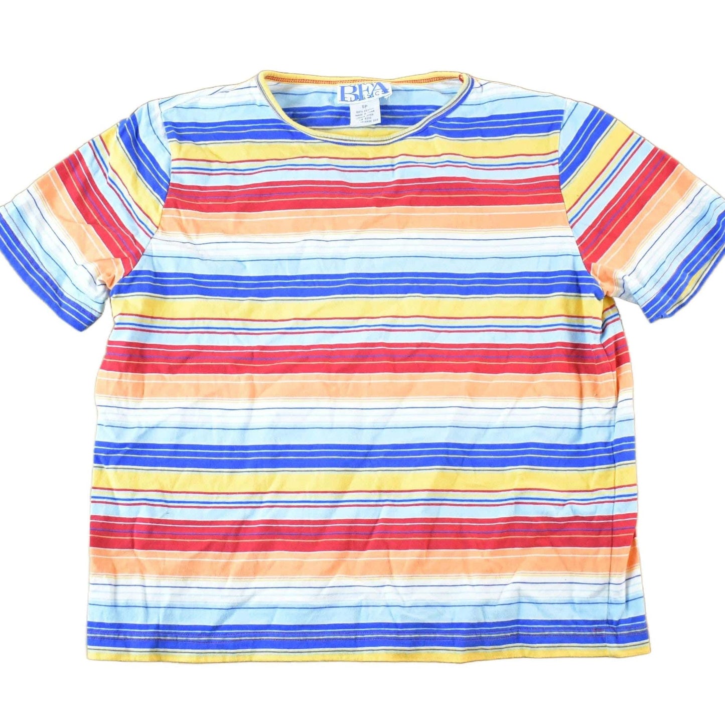Vintage 1990s BFA Classics Souvenir Striped T-Shirt Women's S from propervintagecanada