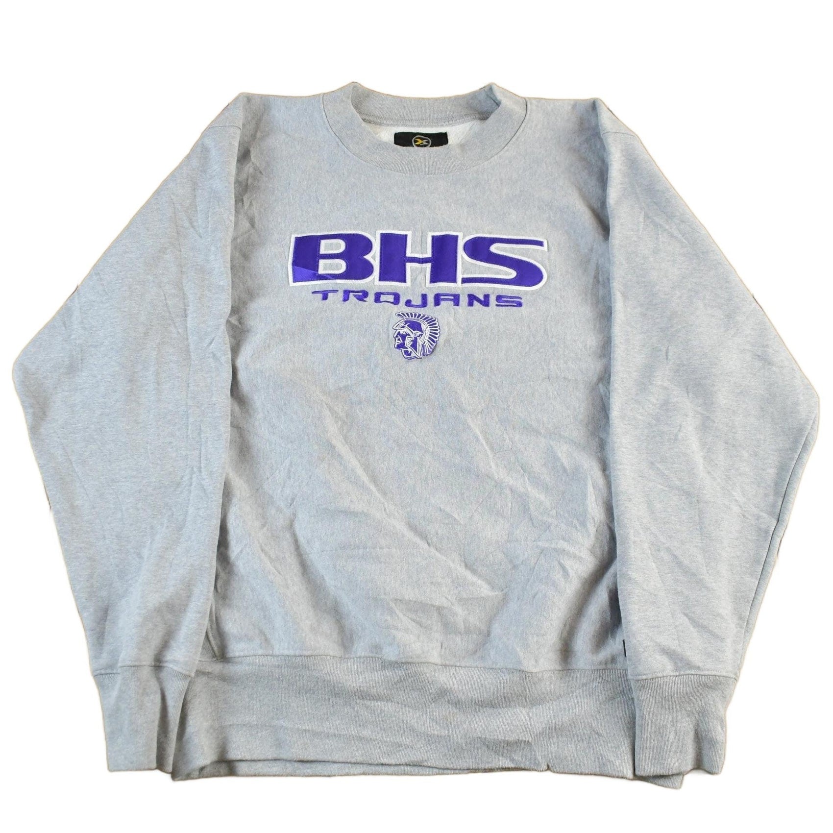 Vintage 1990s BHS Trojans Collegiate Crewneck Sweatshirt Mens Large from propervintagecanada