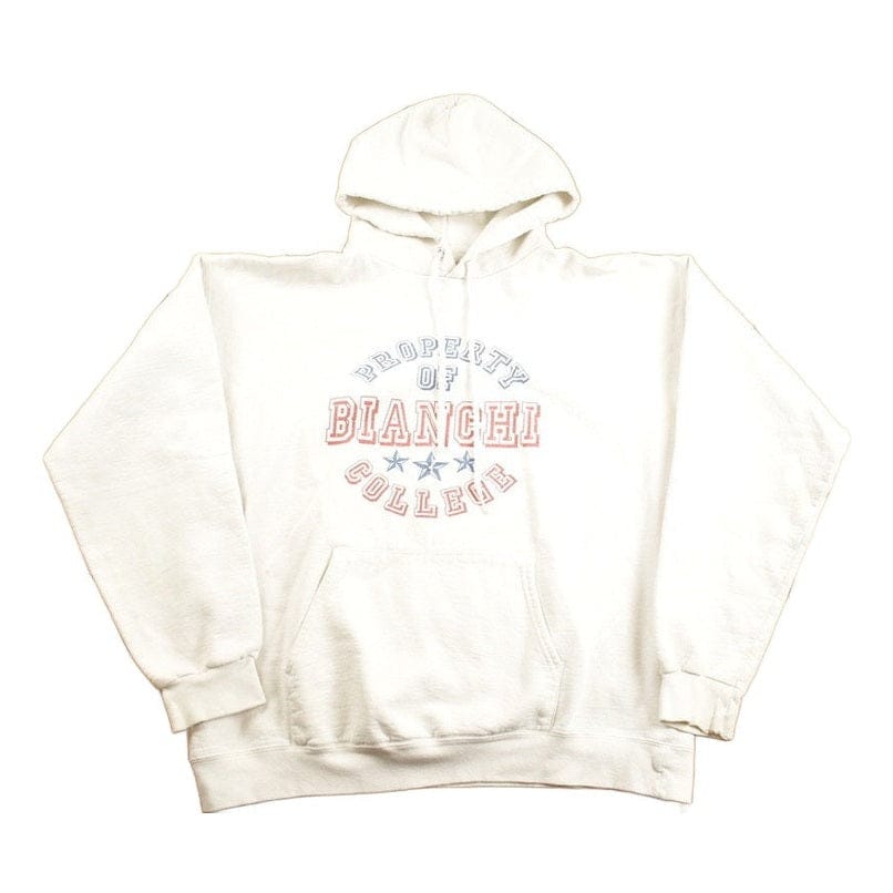 Vintage 1990s Bianchi College Hong Kong Front Pocket Collegiate Hoodie Sweatshirt Men's Medium from propervintagecanada