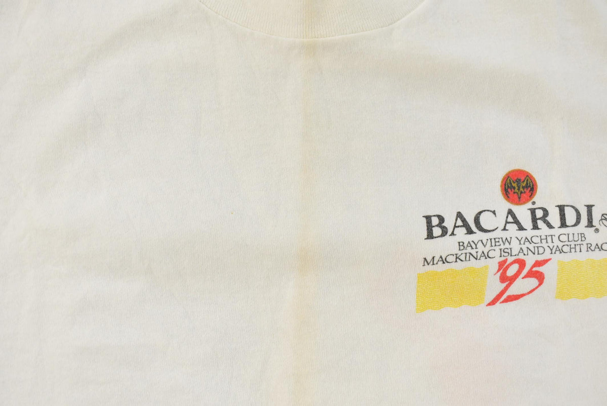 Vintage 1990s Bicardi Bayview Sailing Racing Graphic T-Shirt Men's XL from propervintagecanada