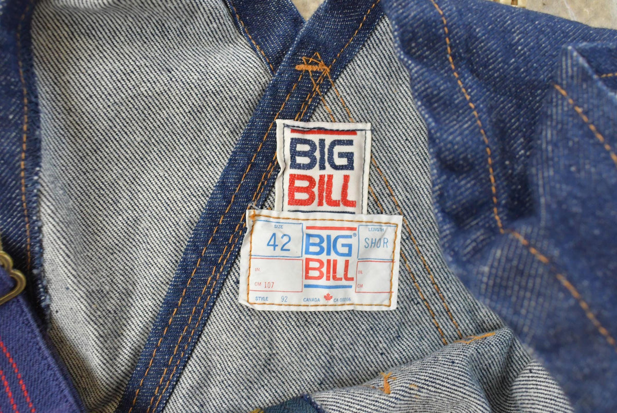 Vintage 1990s Big Bill Denim Overalls Men's 42 x 22 from propervintagecanada