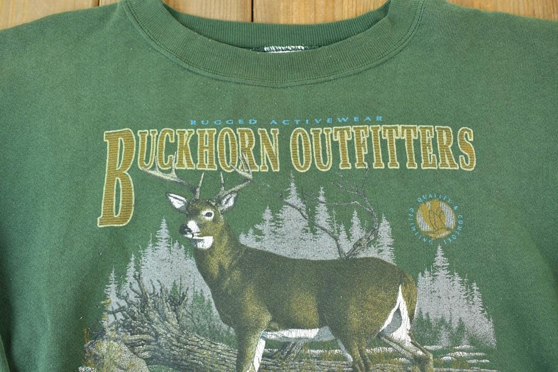 Vintage 1990s Big Buck Outdoorsman Crewneck Sweatshirt Men's XL from propervintagecanada